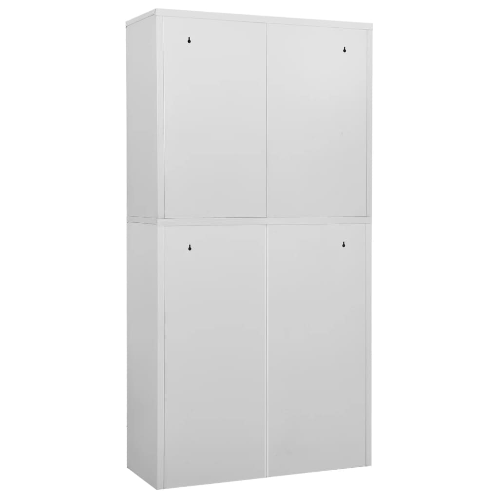 vidaXL Armoire de bureau Gris clair 90x40x180 cm Acier