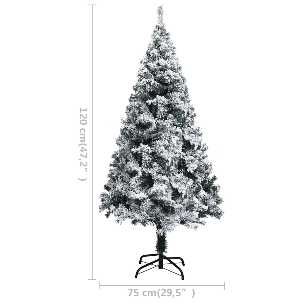 vidaXL Arbre de Noël artificiel pré-éclairé et boules vert 120 cm