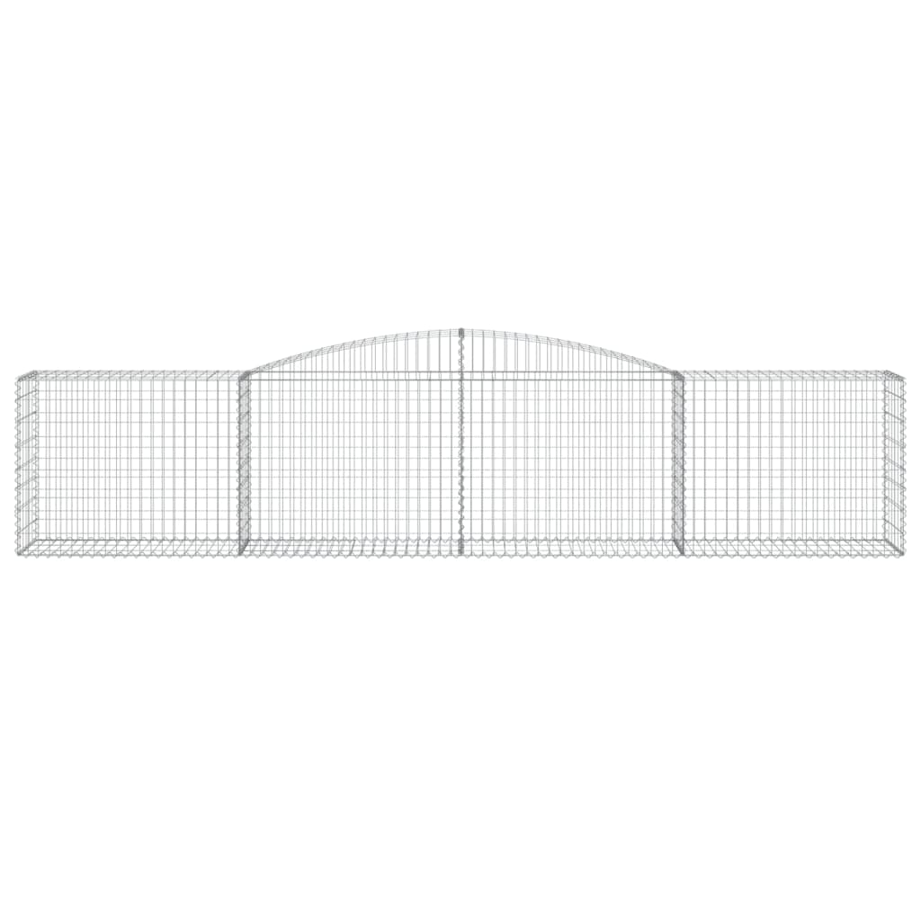 vidaXL Panier de gabions arqué 400x50x80/100 cm Fer galvanisé