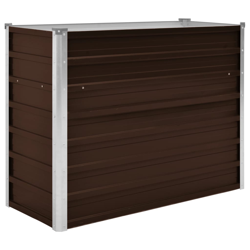 vidaXL Lit surélevé de jardin Marron 100x40x77 cm Acier galvanisé