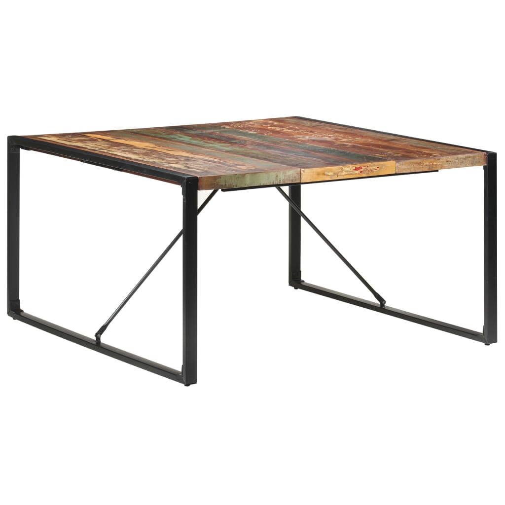 vidaXL Table à manger 140x140x75 cm Bois de récupération massif