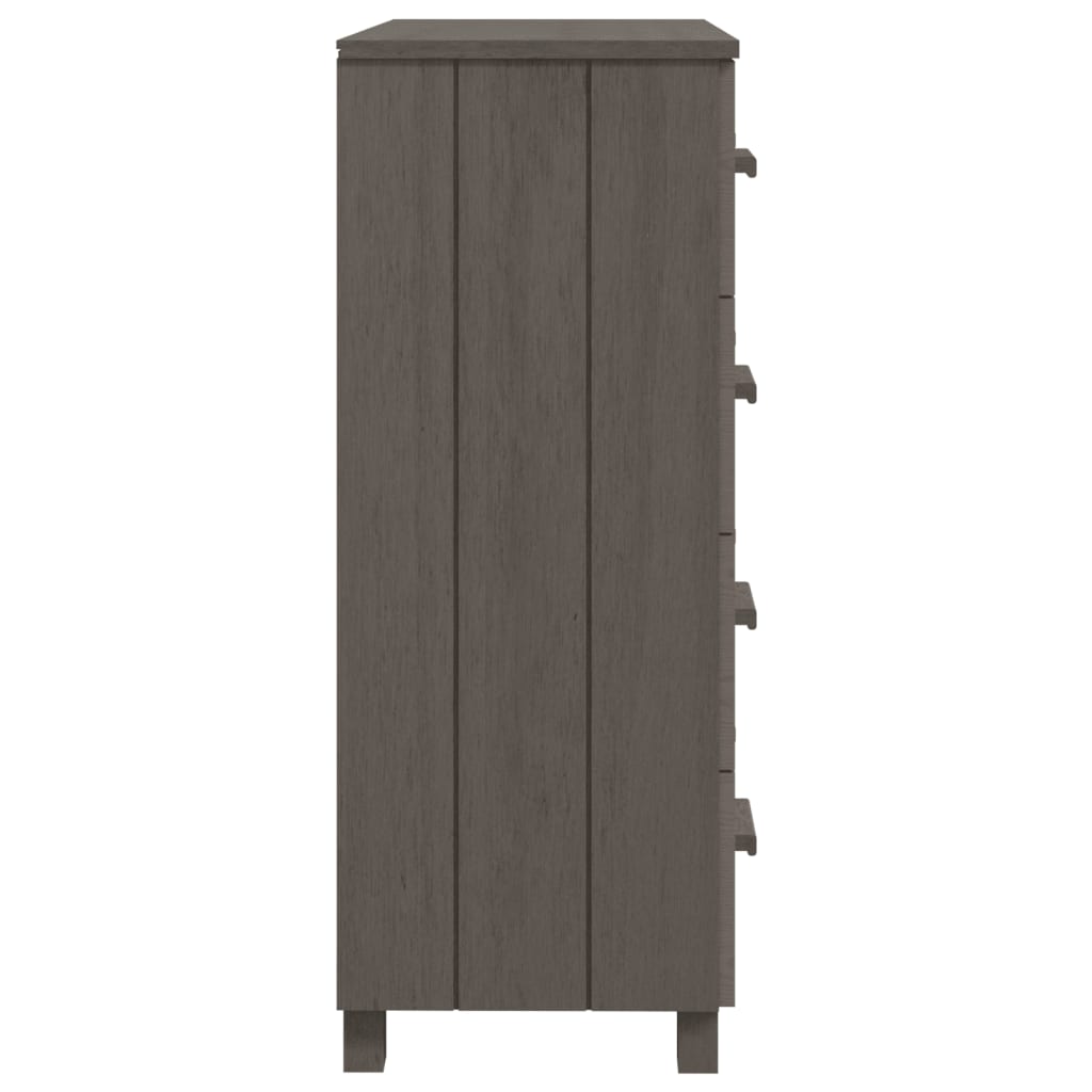 vidaXL Buffet HAMAR Gris clair 79x40x103,5 cm Bois massif de pin