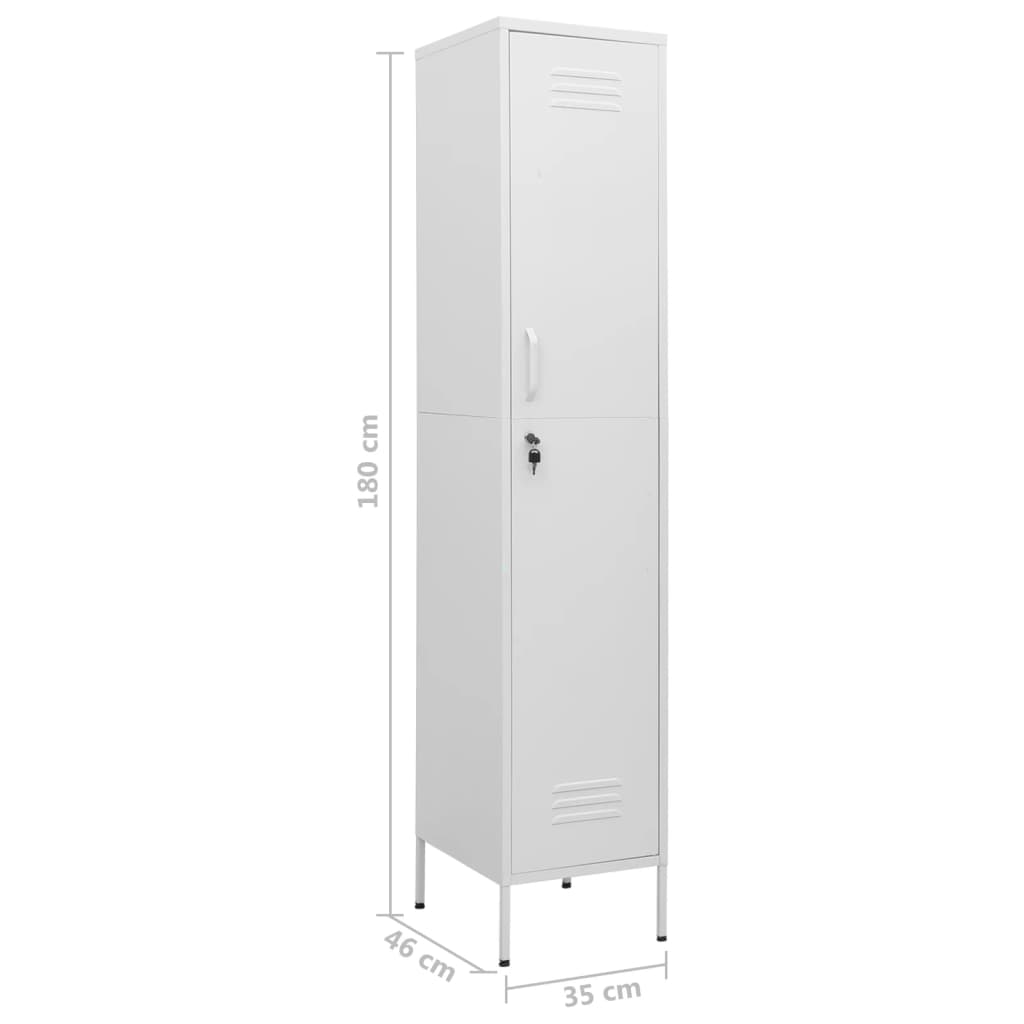 vidaXL Armoire à casiers Blanc 35x46x180 cm Acier