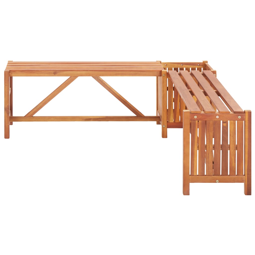 vidaXL Banc de jardin et jardinière 117x117x40 cm Bois solide d'acacia