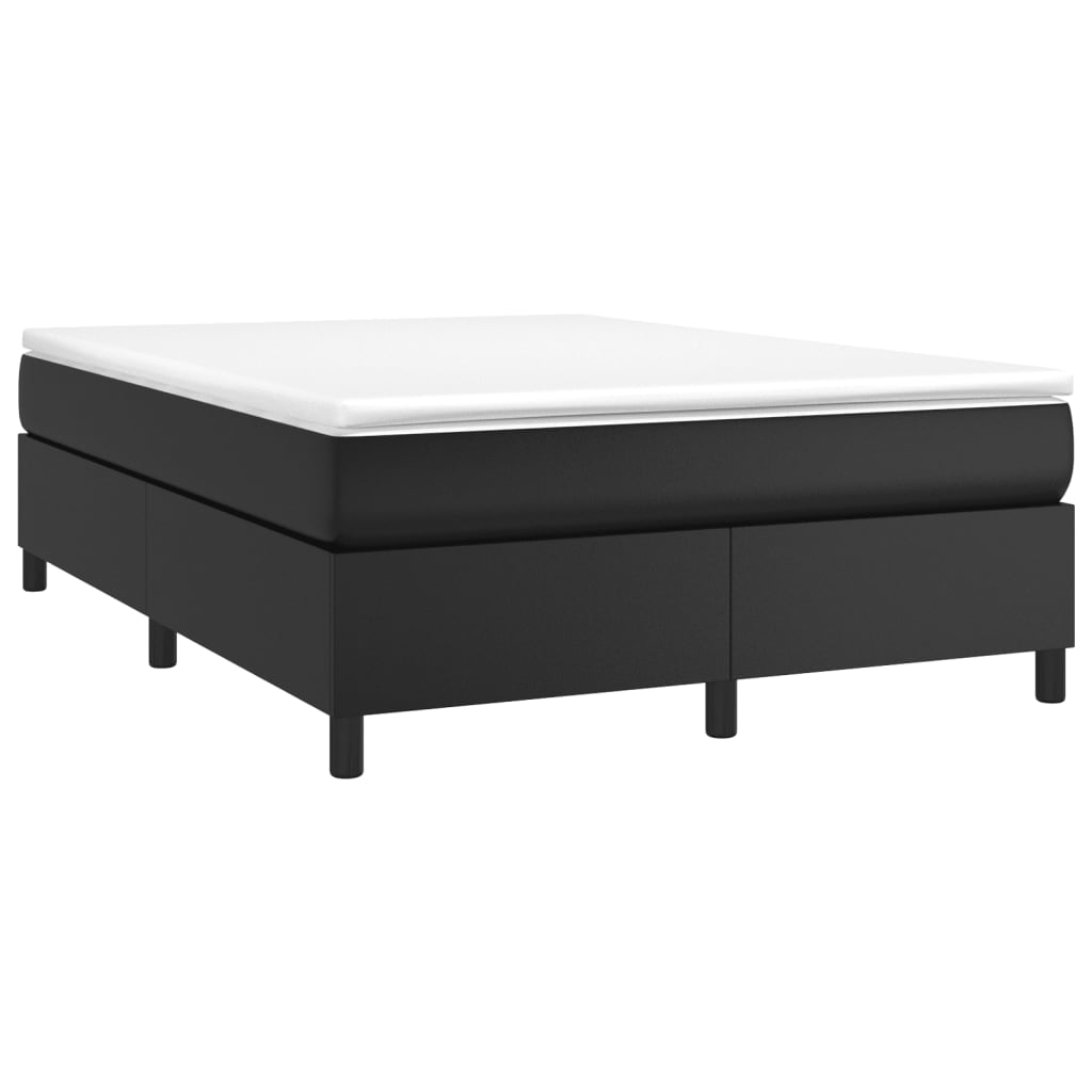 vidaXL Sommier à lattes de lit matelas noir 152x203 cm similicuir