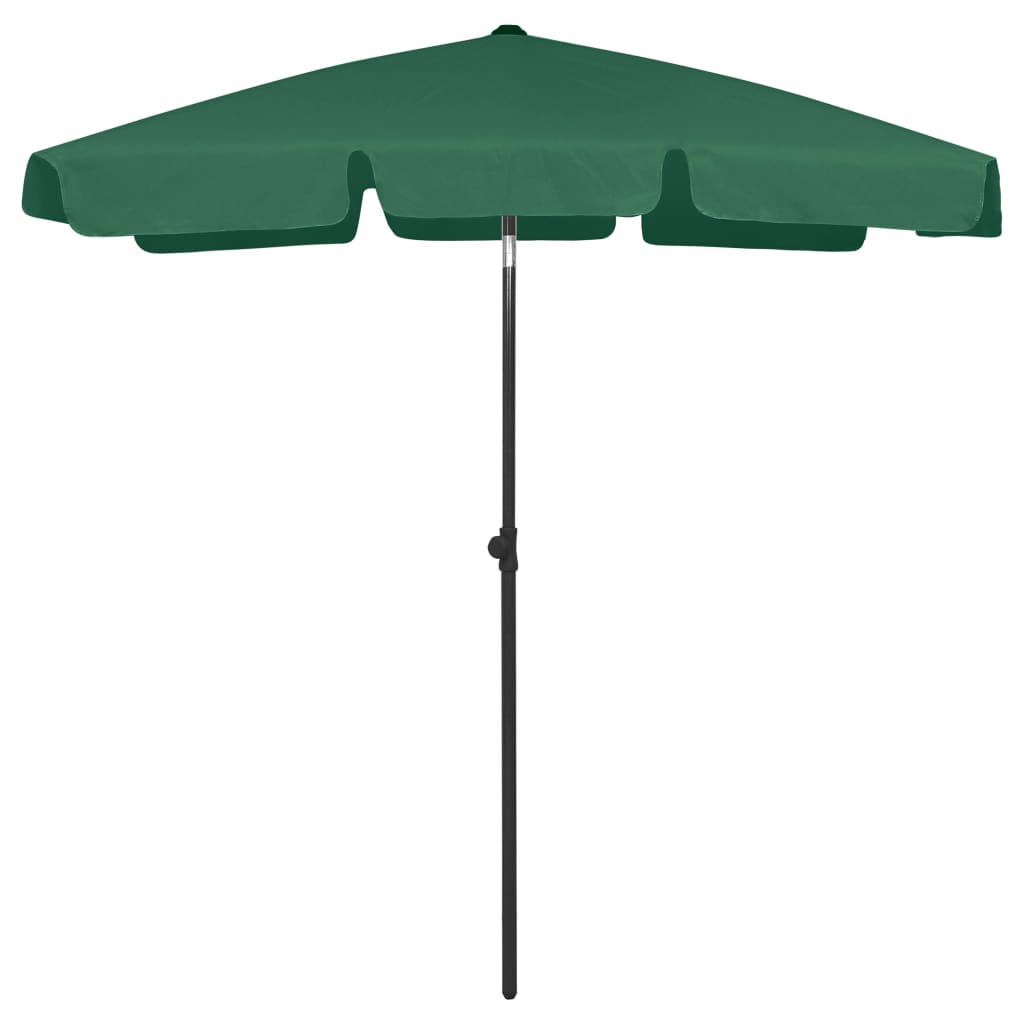 vidaXL Parasol de plage vert 180x120 cm