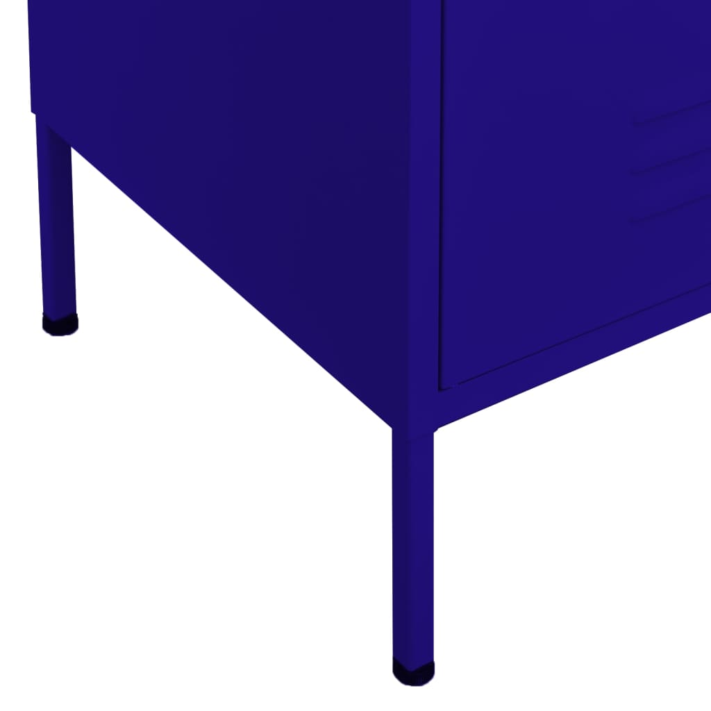 vidaXL Armoire de rangement Bleu marine 80x35x101,5 cm Acier