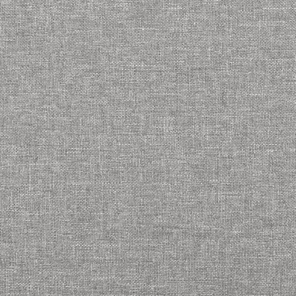 vidaXL Sommier à ressorts de lit gris clair 183x213 cm tissu