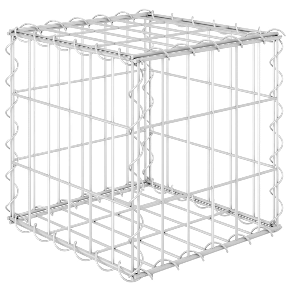 vidaXL Lit surélevé cube à gabion Fil d'acier 30x30x30 cm