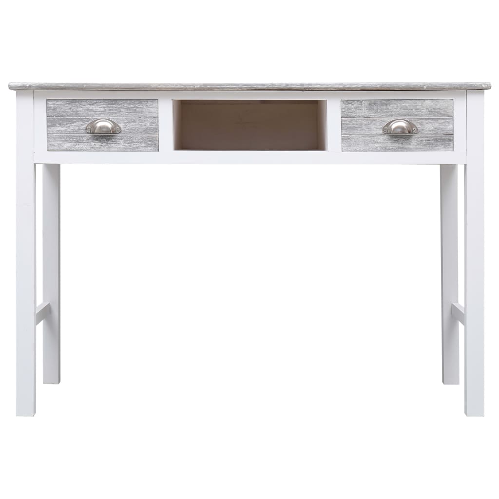 vidaXL Bureau Gris 110x45x76 cm Bois