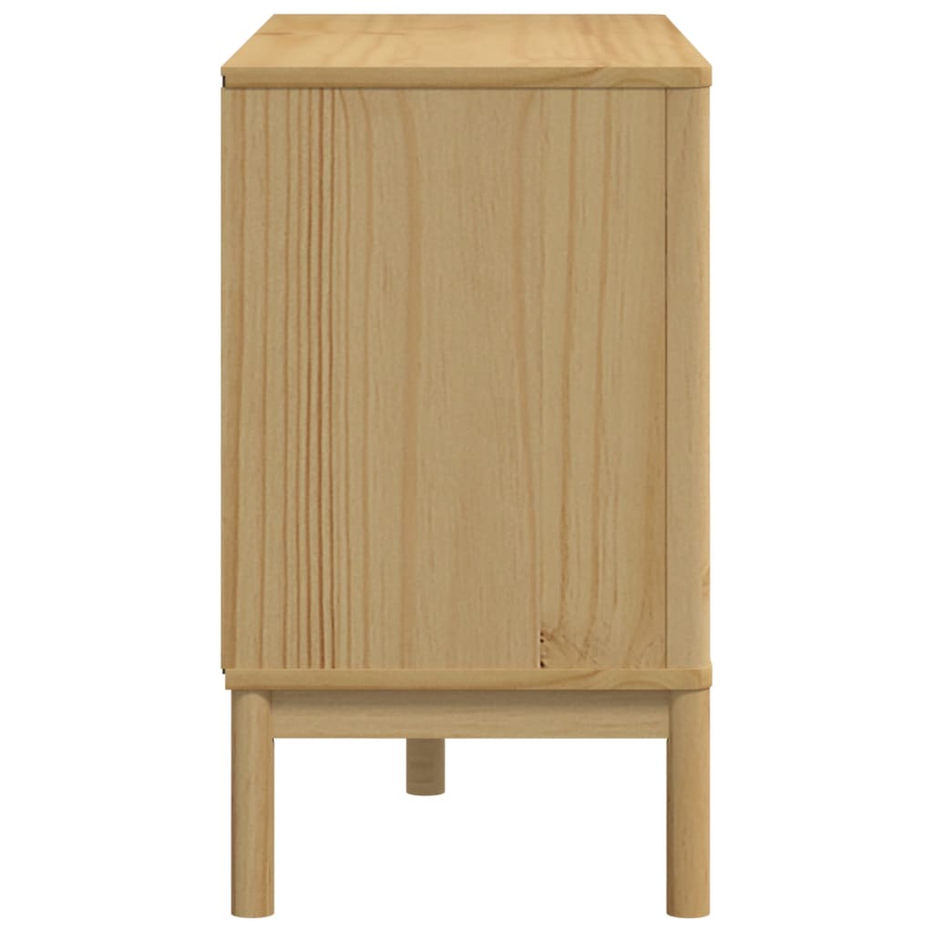 vidaXL Commode FLORO cire marron bois de pin massif