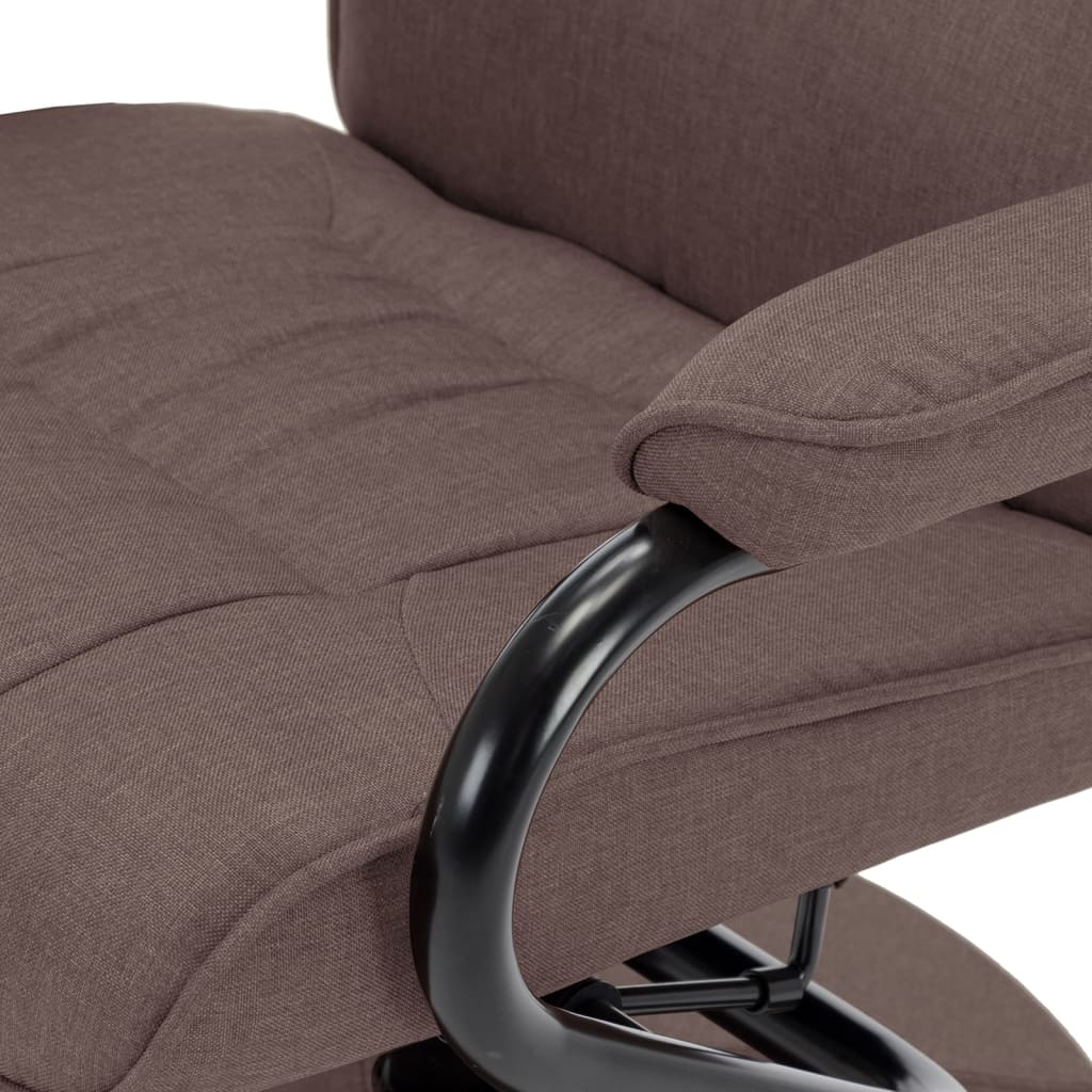 vidaXL Fauteuil inclinable avec repose-pieds marron tissu