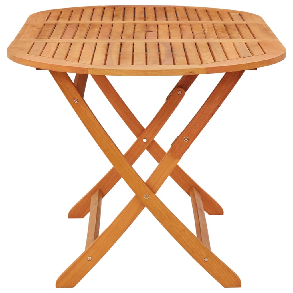 vidaXL Table pliable de jardin 160x85x75 cm Bois d'eucalyptus massif