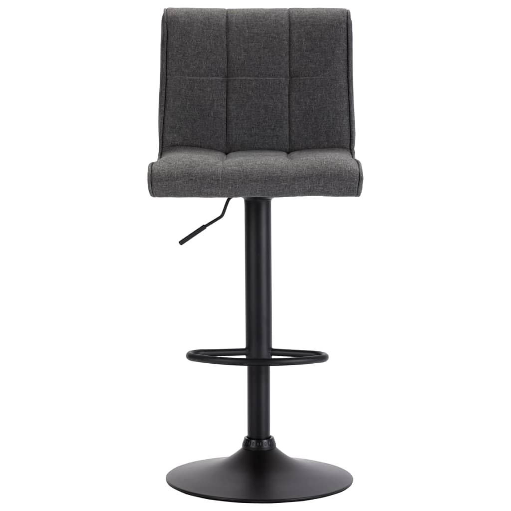 vidaXL Tabouret de bar Gris foncé Tissu