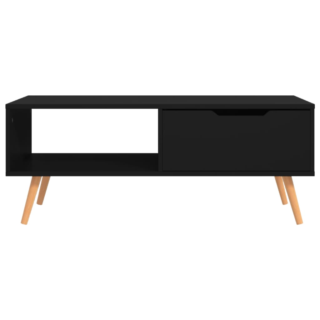 vidaXL Table basse Noir 100x49,5x43 cm Bois d'ingénierie