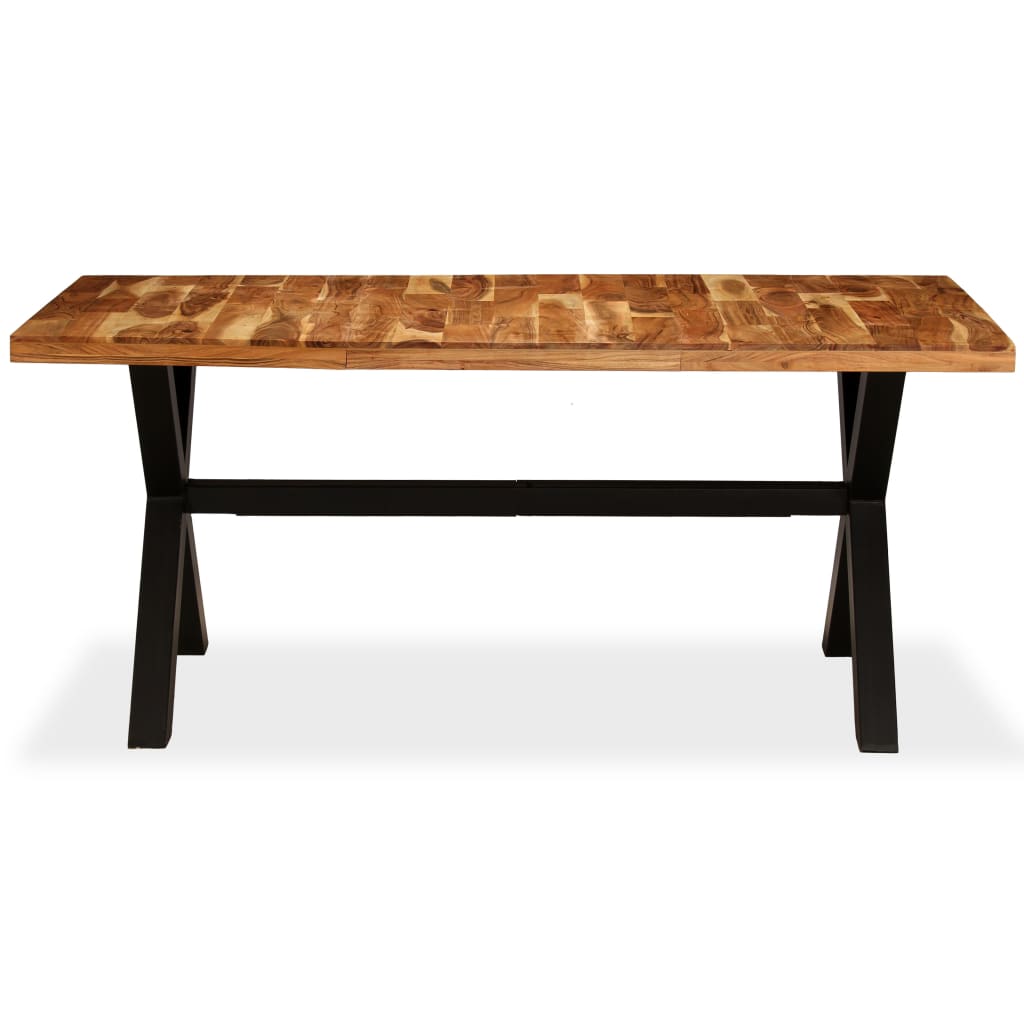 vidaXL Table à manger Bois d'acacia massif et manguier 180x90x76 cm