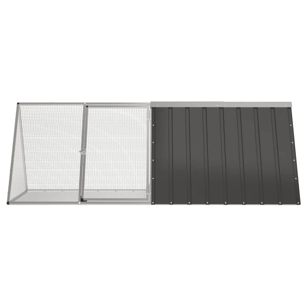 vidaXL Cage pour lapin Anthracite 201,5x80,5x71 cm Acier galvanisé