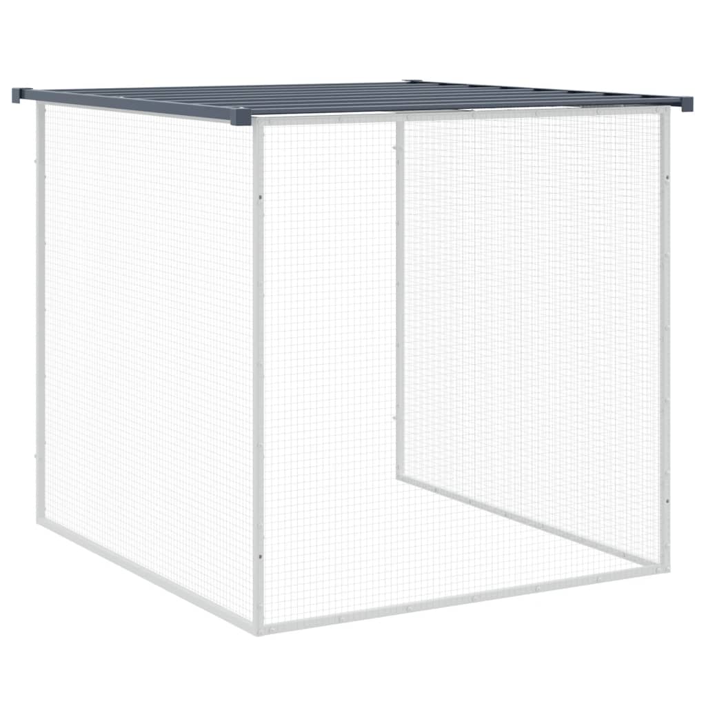 vidaXL Poulailler avec toit anthracite 203x98x90 cm acier galvanisé