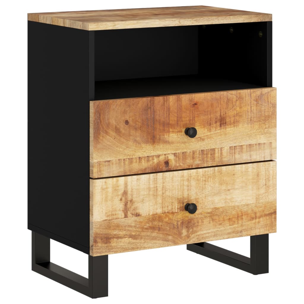 vidaXL Table de chevet 50x33x62 cm Bois de manguier et d'ingénierie