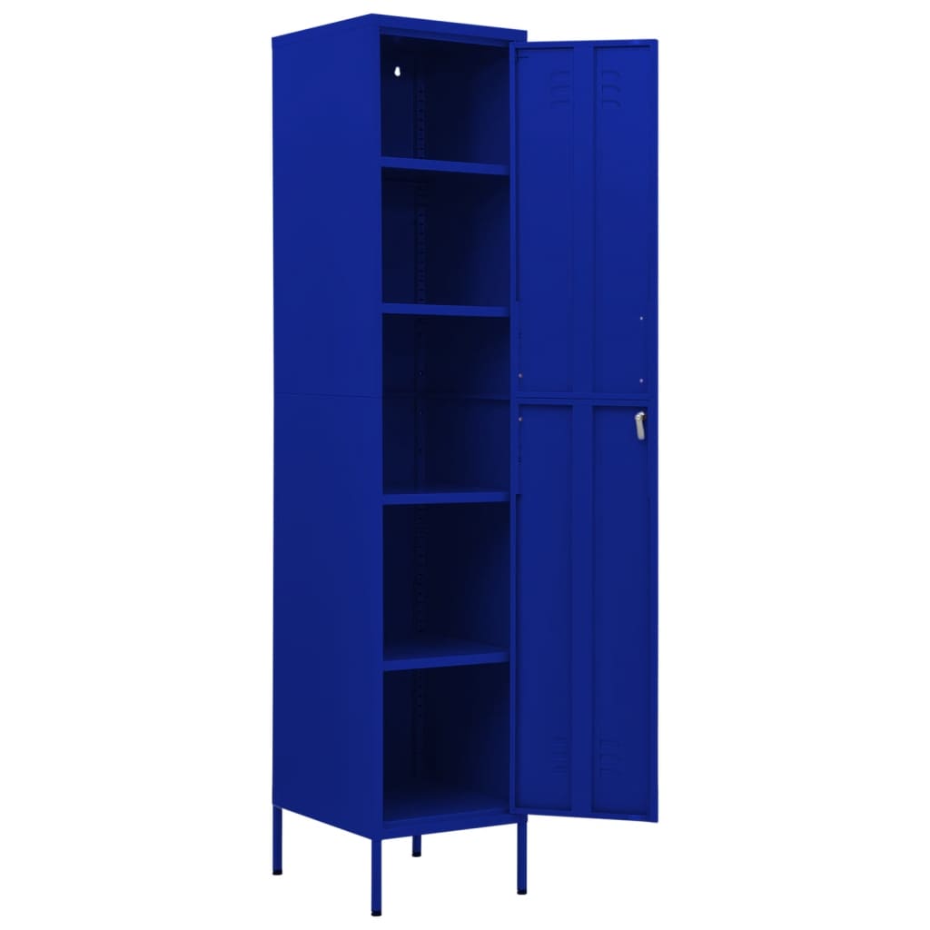 vidaXL Armoire à casiers Bleu marine 35x46x180 cm Acier