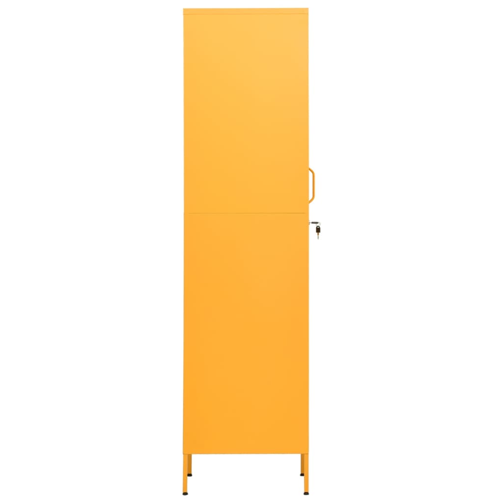 vidaXL Armoire à casiers Jaune moutarde 35x46x180 cm Acier