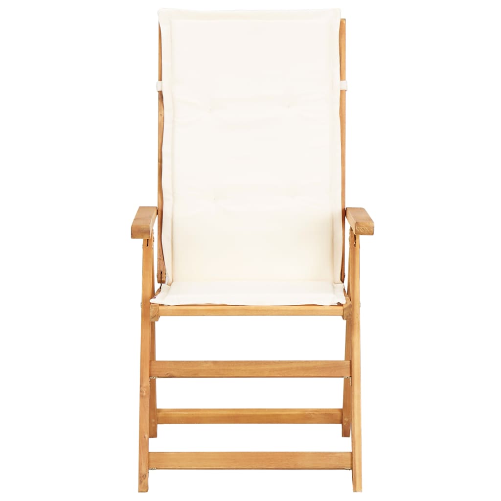 vidaXL Chaises inclinables de jardin lot de 2 Bois solide d'acacia