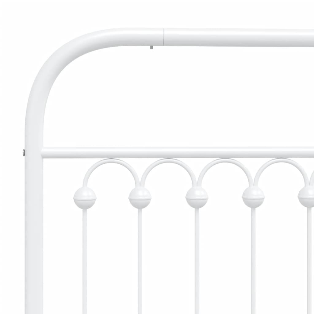 vidaXL Tête de lit métal blanc 100 cm