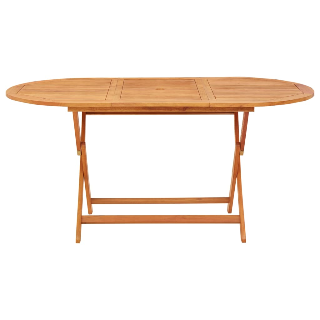 vidaXL Table pliable de jardin 160x85x75 cm Bois d'eucalyptus massif