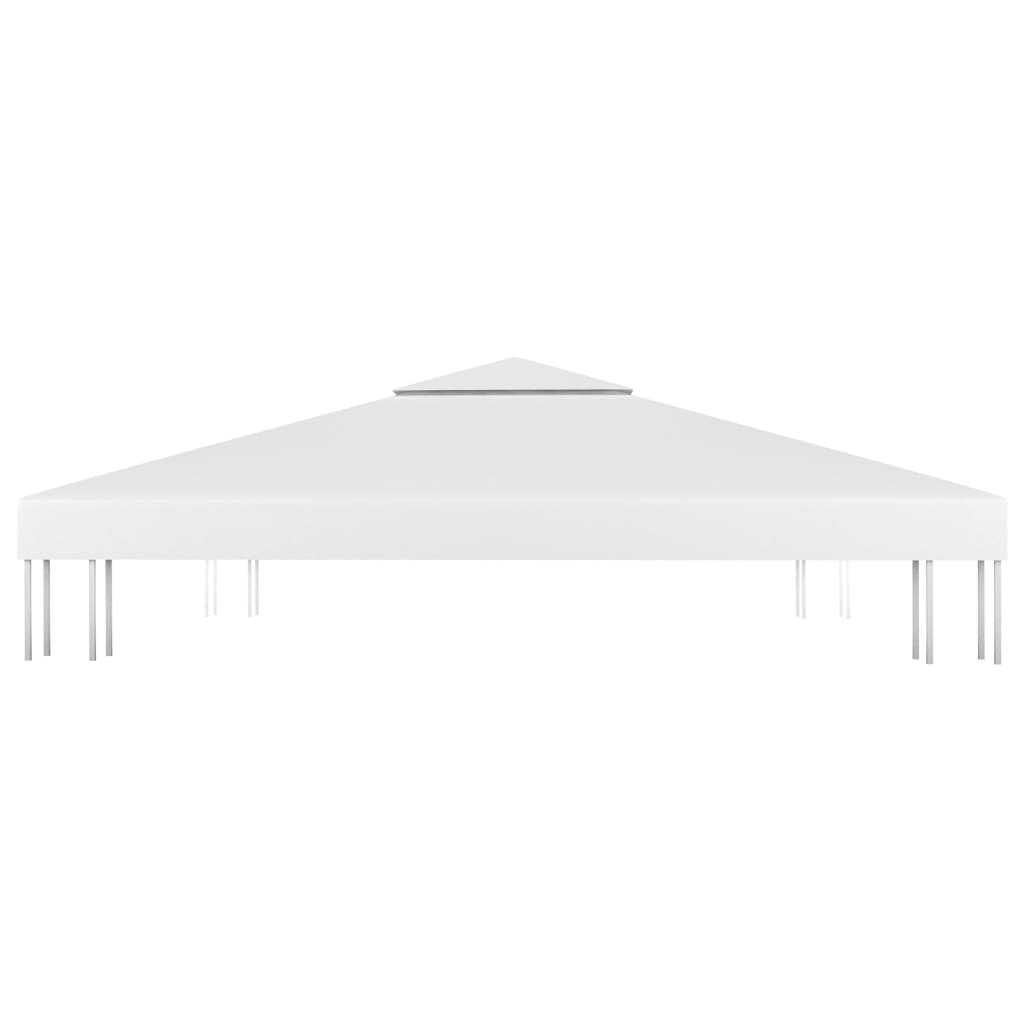 vidaXL Toile de toit de belvédère 2 niveaux 310 g/m² 3x3 m Blanc
