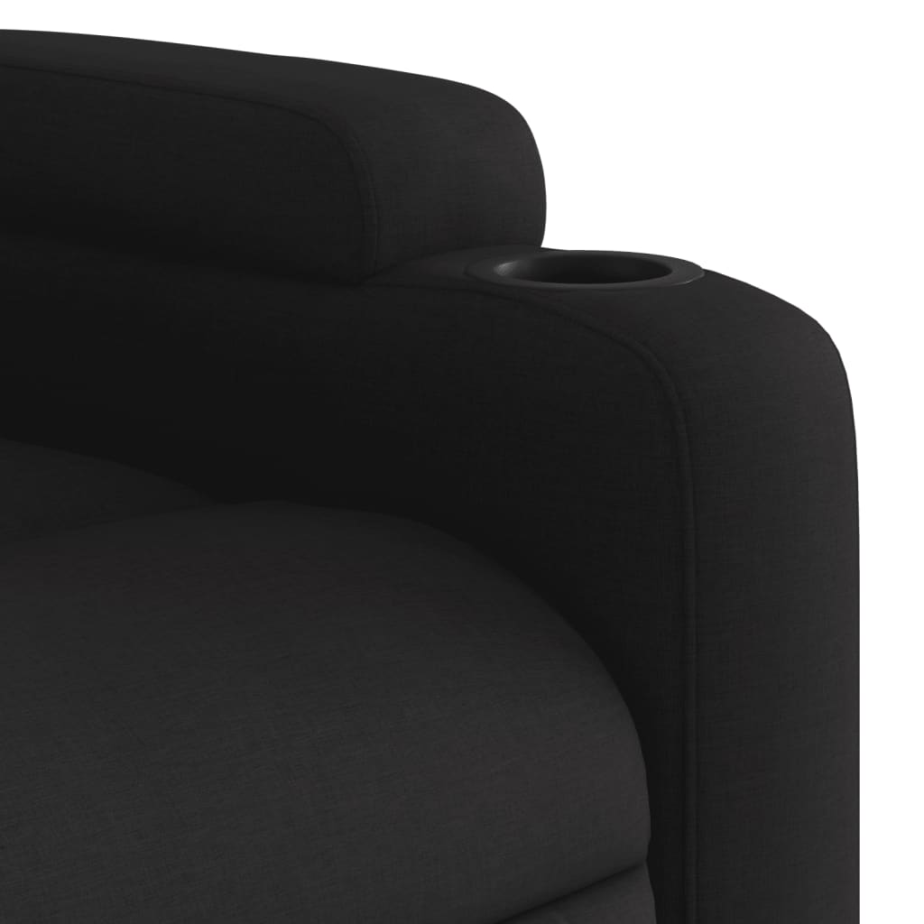 vidaXL Fauteuil inclinable de massage électrique noir tissu