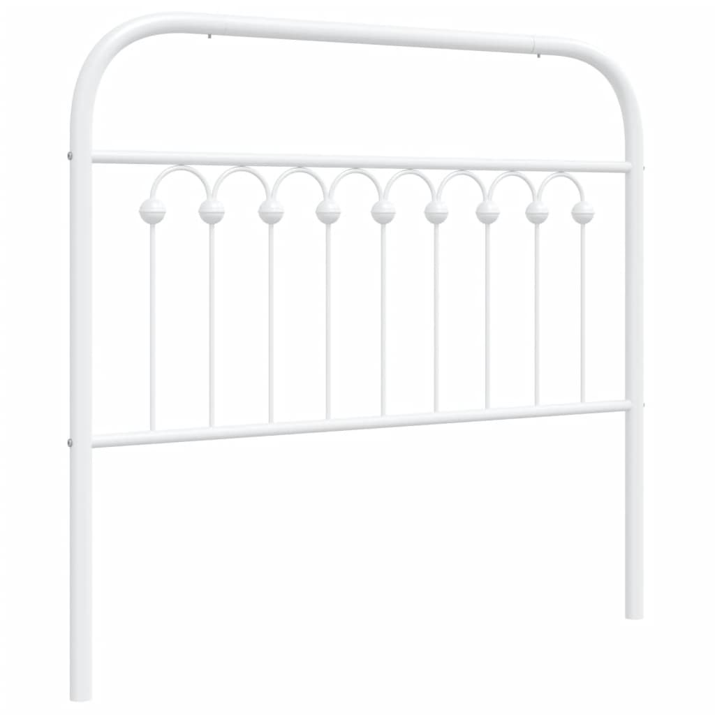 vidaXL Tête de lit métal blanc 100 cm