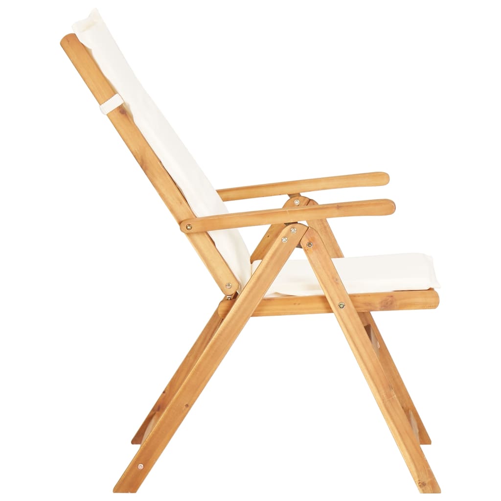 vidaXL Chaises inclinables de jardin lot de 2 Bois solide d'acacia