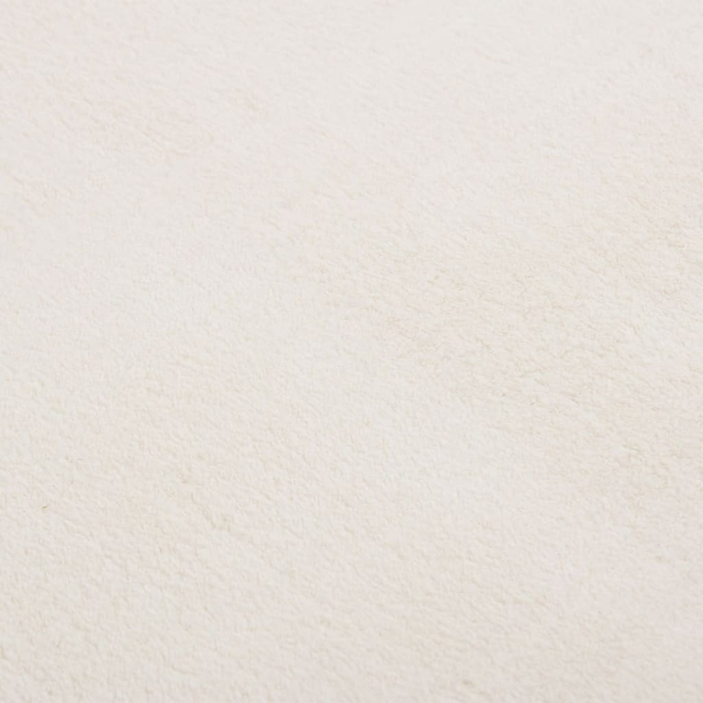 vidaXL Tapis shaggy crème blanc 120x183 cm polyester