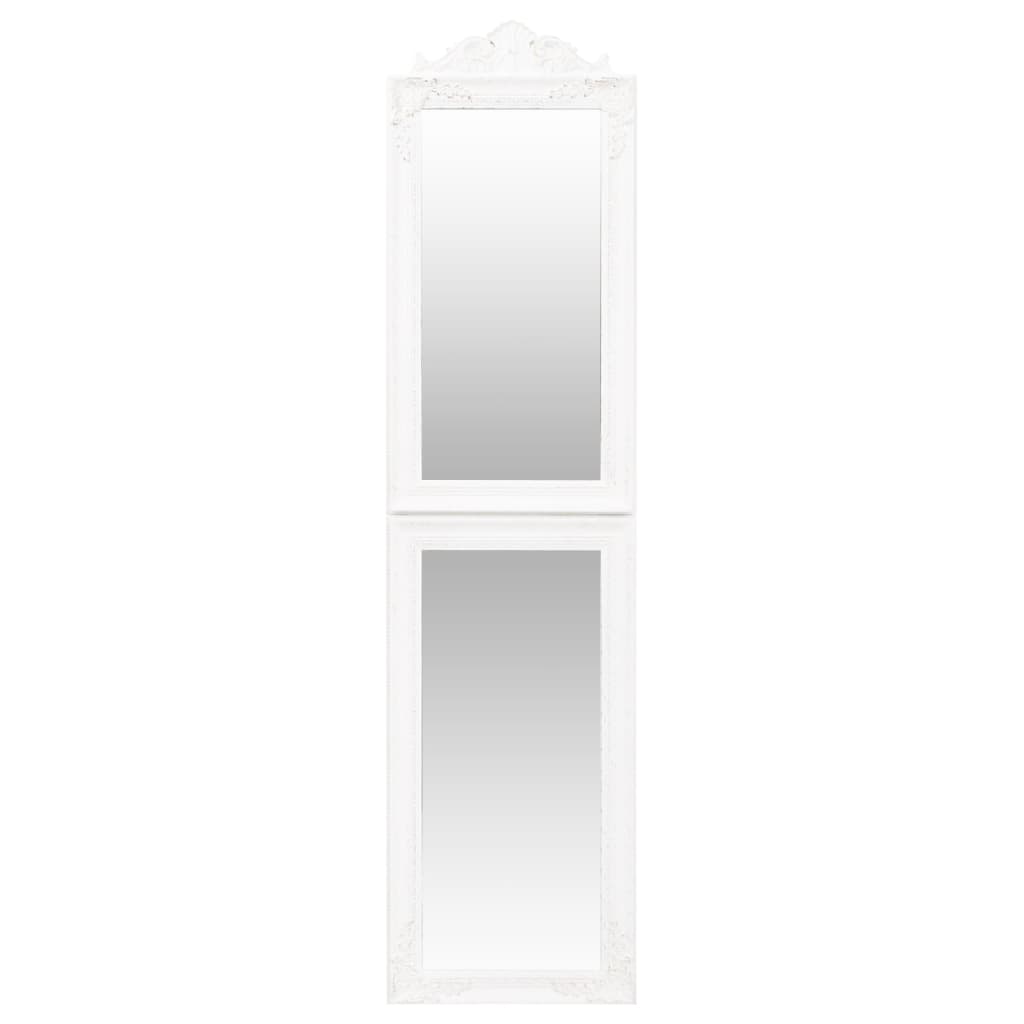 vidaXL Miroir sur pied Blanc 45x180 cm