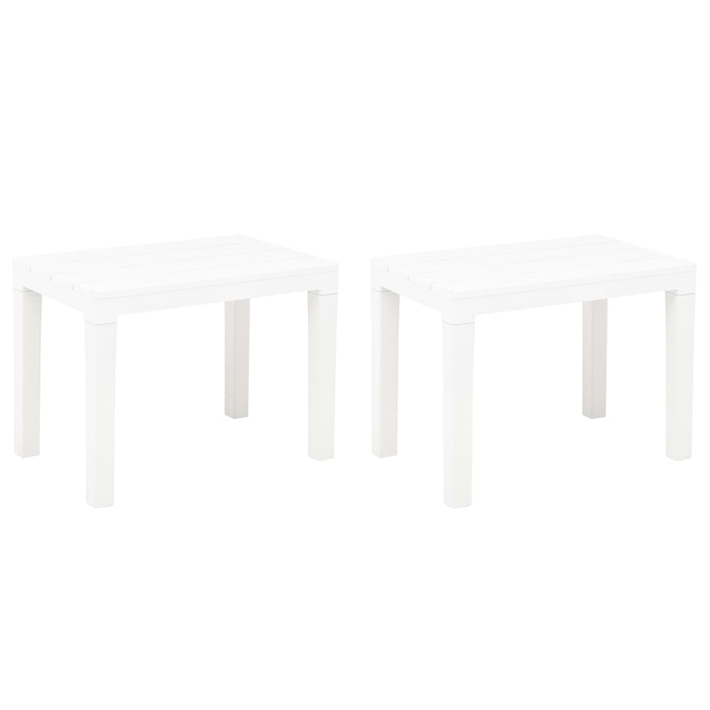 vidaXL Bancs de jardin lot de 2 Blanc Plastique