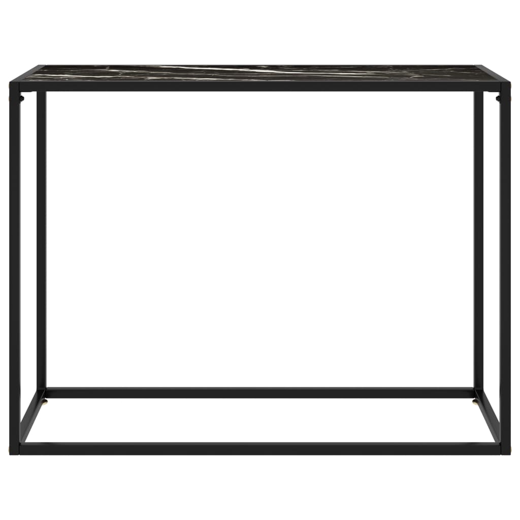 vidaXL Table console Noir 100x35x75 cm Verre trempé