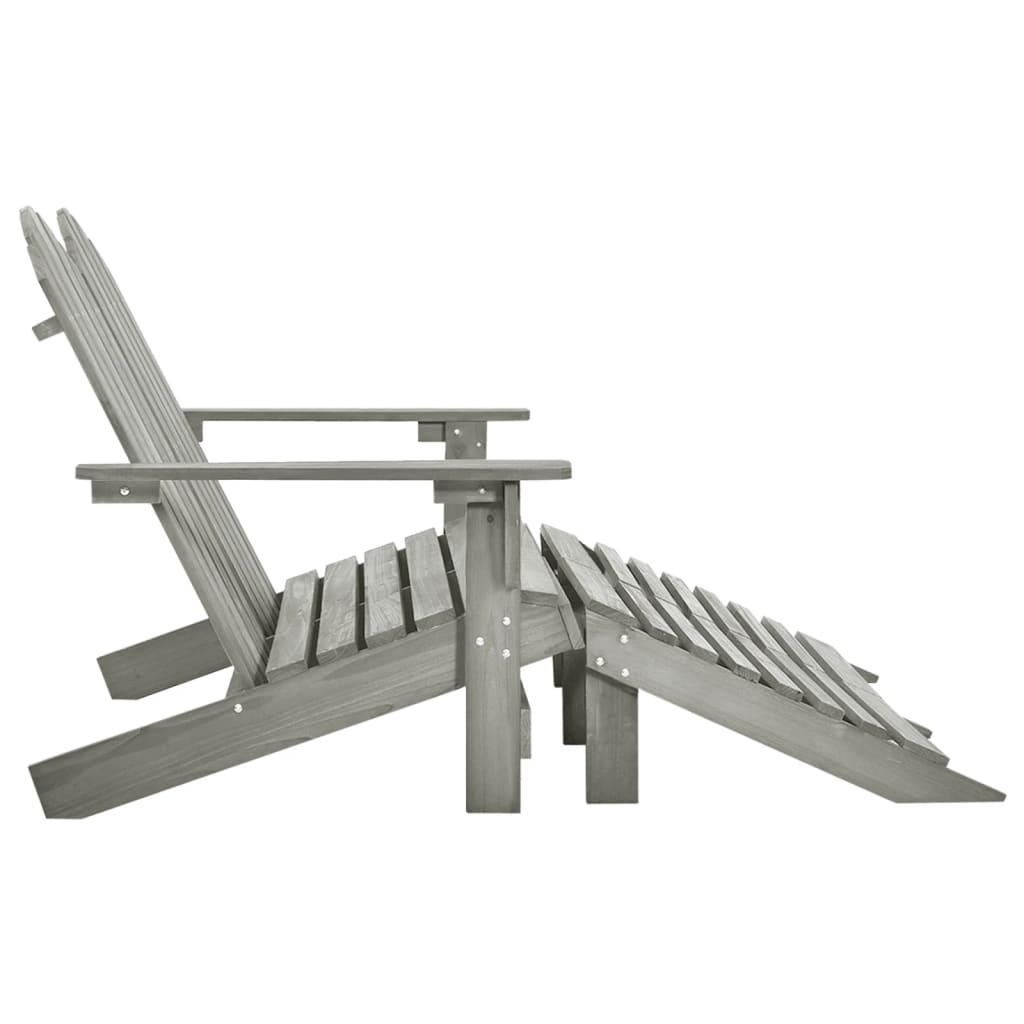 vidaXL Chaise de jardin Adirondack 2 places et repose-pied sapin gris