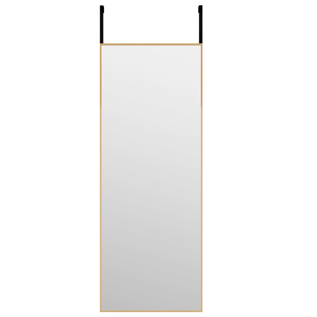 vidaXL Miroir de porte Doré 30x80 cm Verre et aluminium