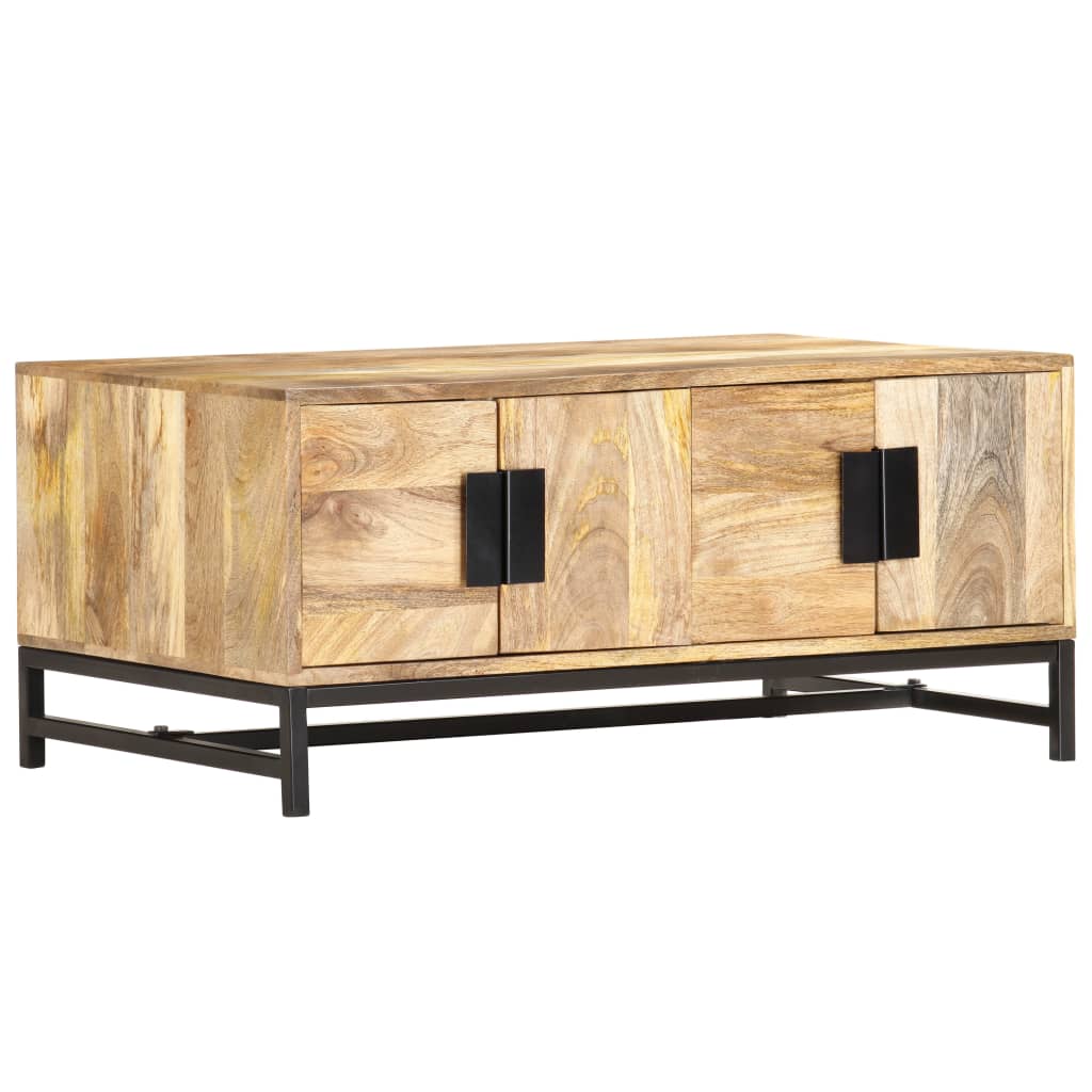 vidaXL Table basse 90x55x40 cm Bois de manguier massif