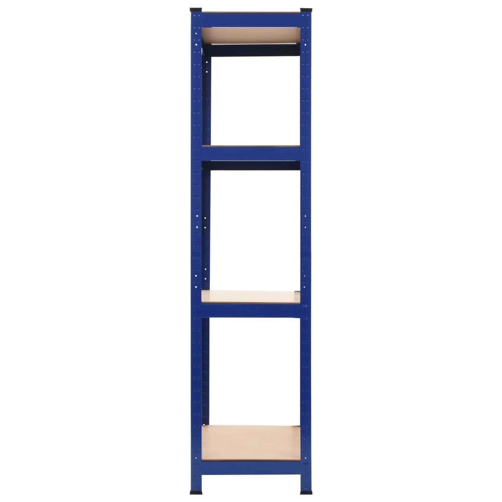 vidaXL Étagères de rangement 2 pcs Bleu 80x40x160 cm Acier et MDF