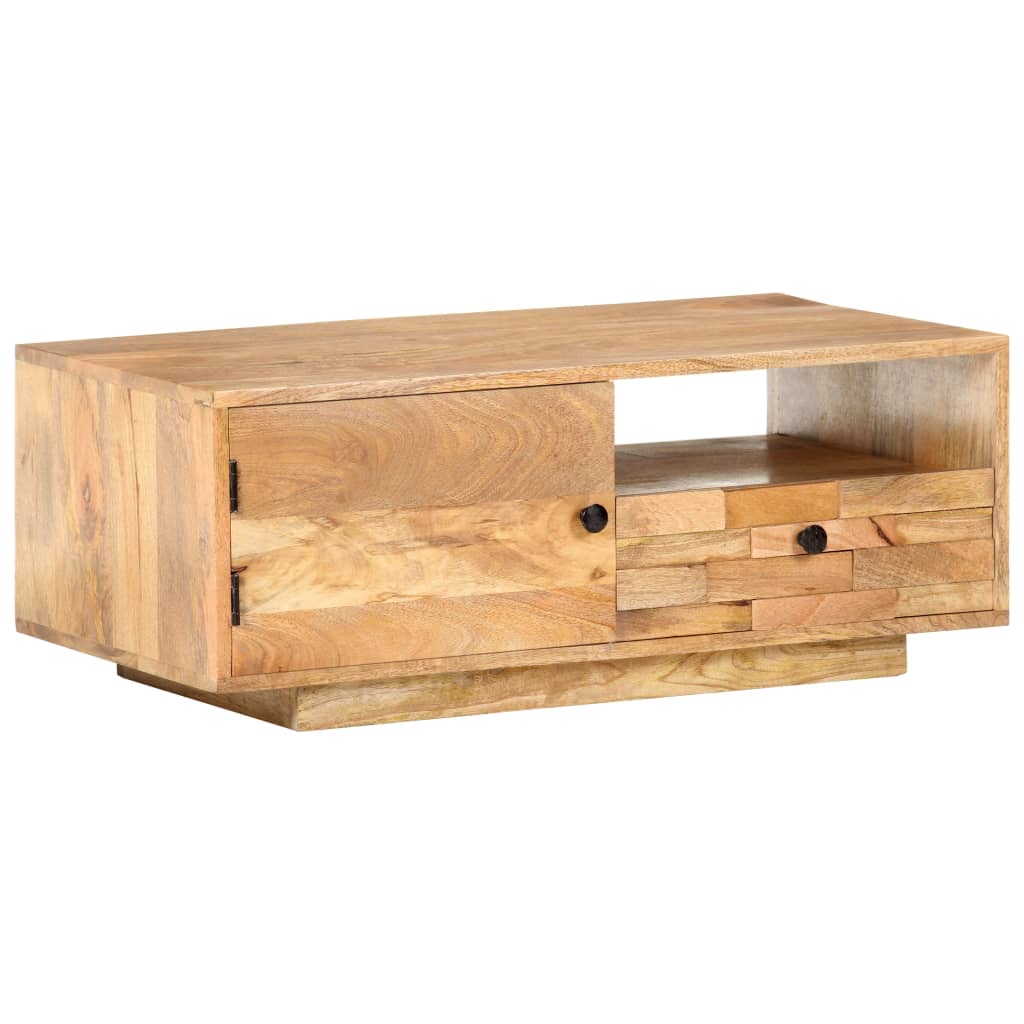 vidaXL Table basse 90x50x35 cm Bois solide de manguier