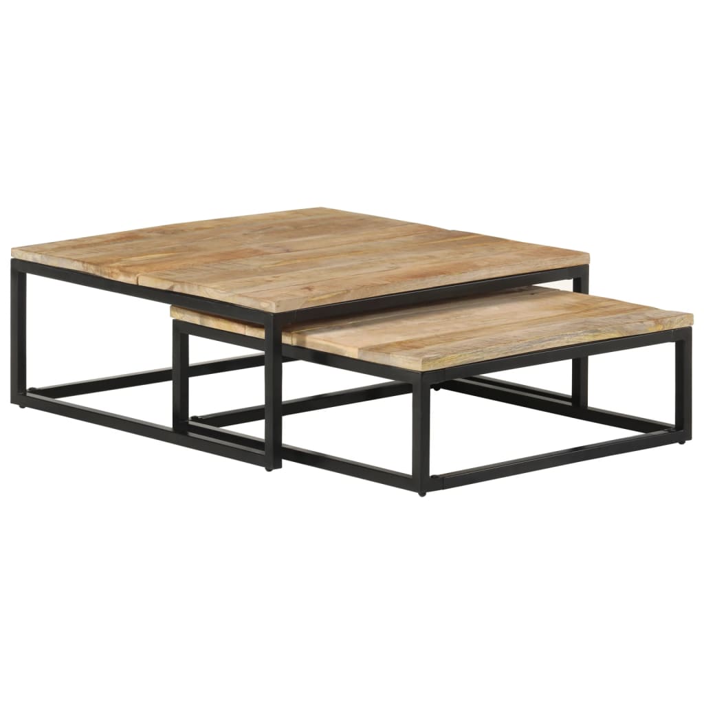 vidaXL Tables gigognes 2 pcs Bois solide de manguier