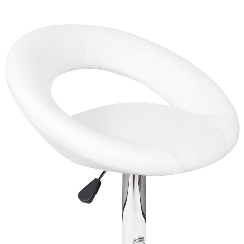 vidaXL Tabourets de bar lot de 2 blanc similicuir