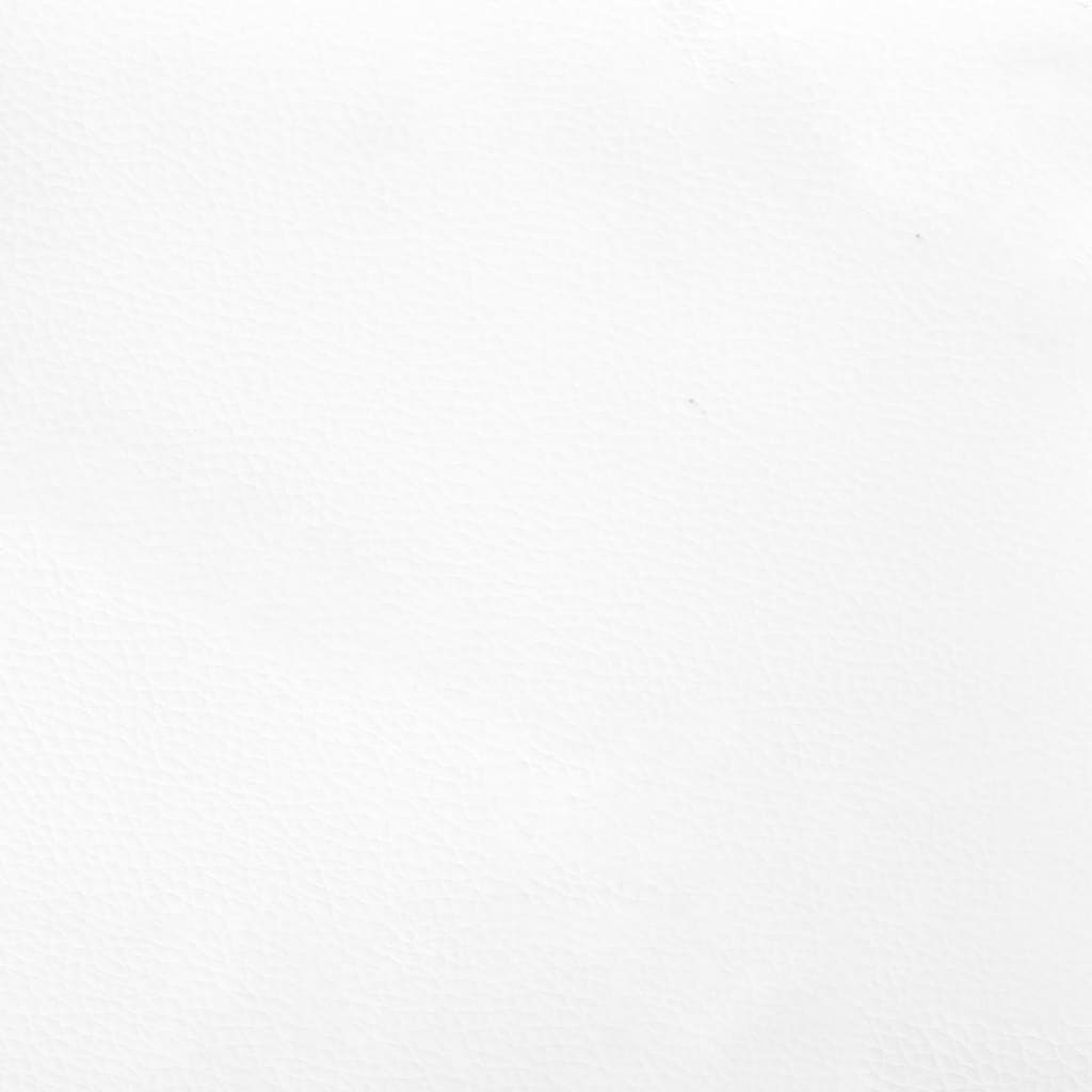 vidaXL Matelas à ressorts ensachés blanc 183x213x20 cm similicuir