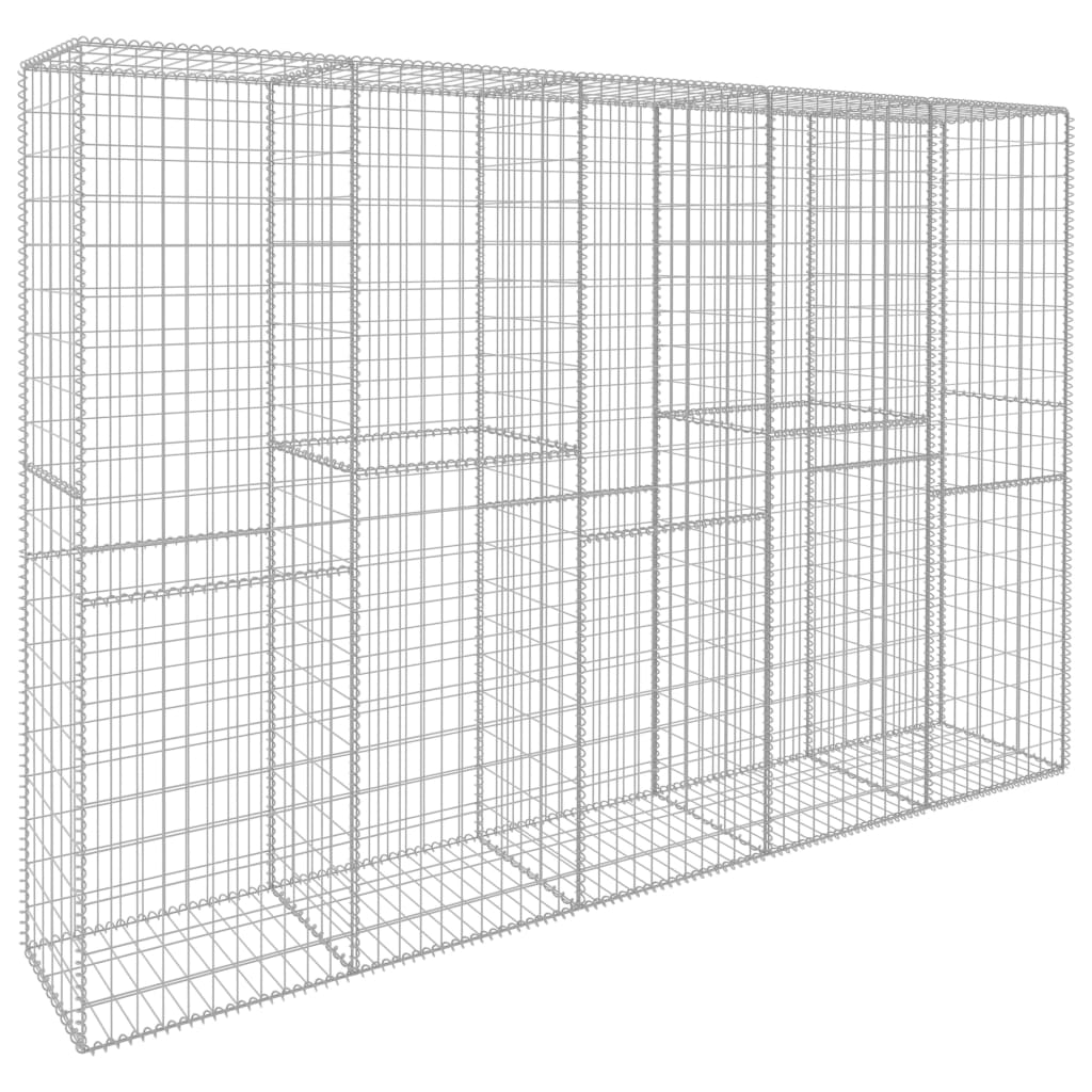 vidaXL Mur en gabion avec couvercle Acier galvanisé 300 x 50 x 200 cm