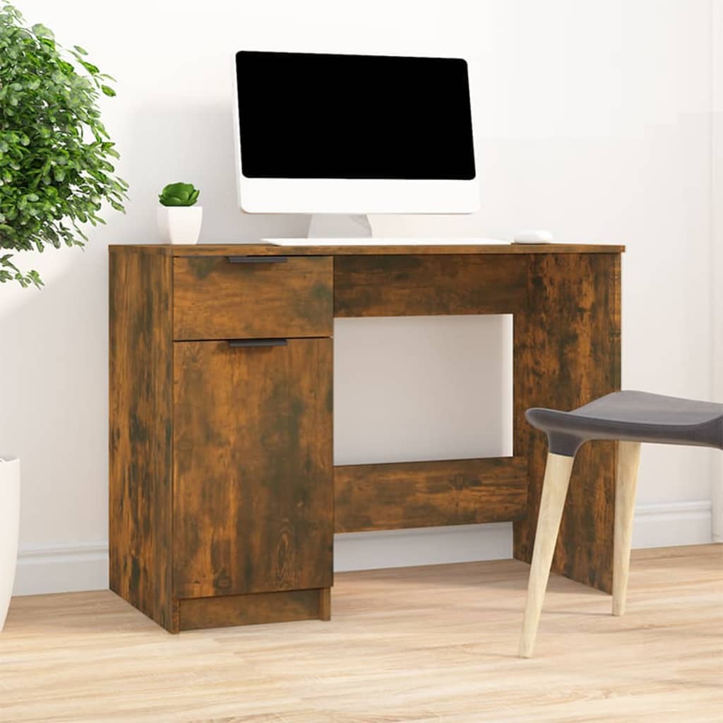 vidaXL Bureau Chêne fumé 100x50x75 cm Bois d'ingénierie