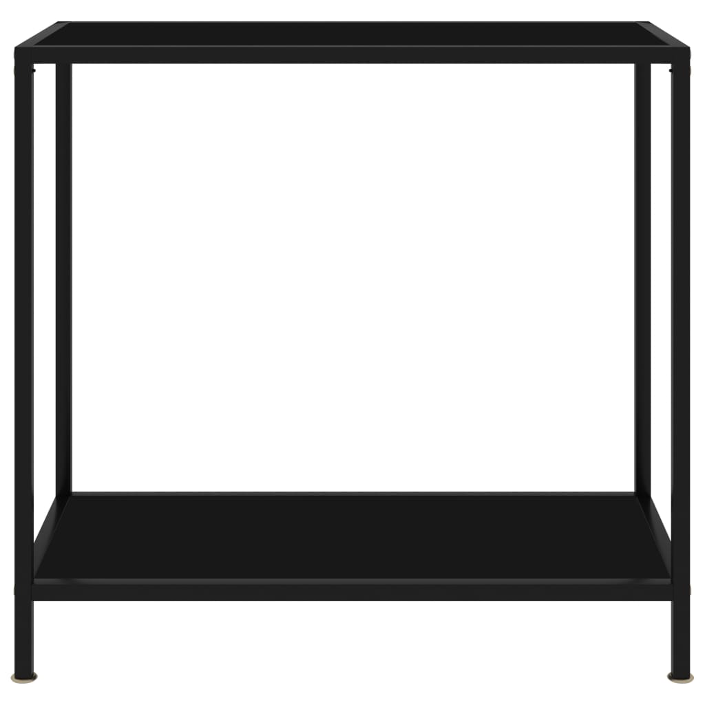 vidaXL Table console Noir 80x35x75 cm Verre trempé