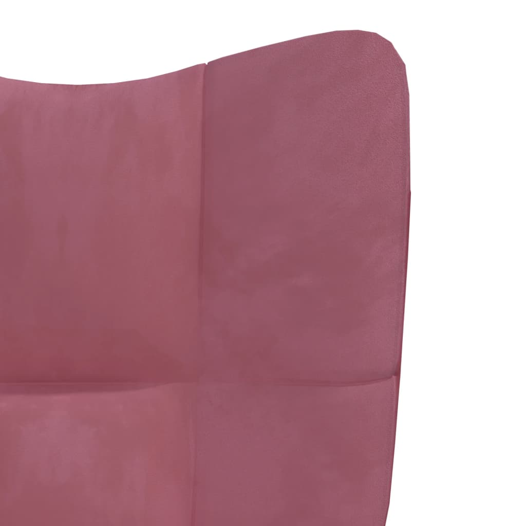 vidaXL Chaise de relaxation avec repose-pied Rose Velours