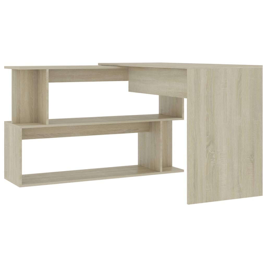 vidaXL Bureau d'angle Chêne sonoma 200x50x76 cm Bois d’ingénierie