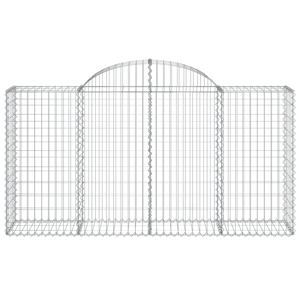 vidaXL Panier de gabions arqué 200x50x100/120 cm Fer galvanisé